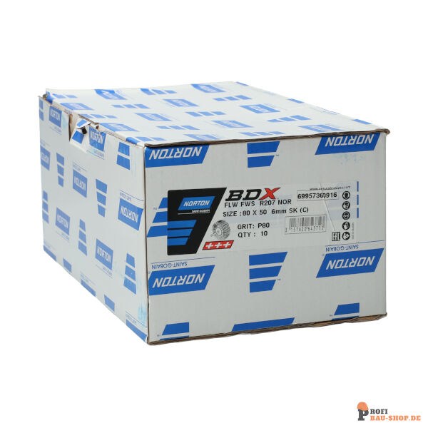 nortonschleifmittel/NORTON_schleifmittel_69957360916 Spindle Flap Wheels Norton BDX 80x50.00x6mm SK_C_ GRIT 80_138107